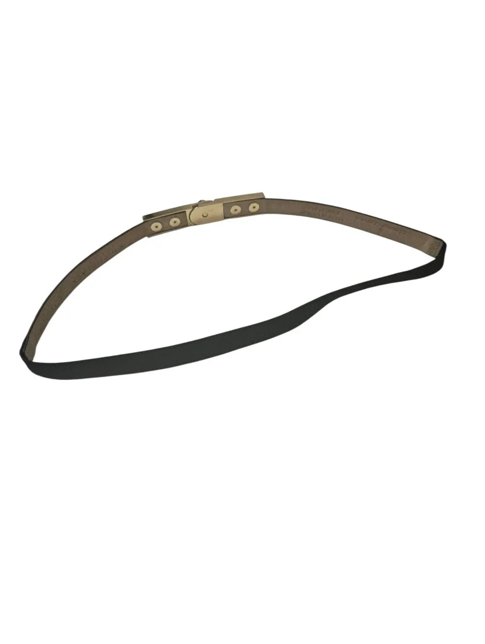 White House Black Market Belt Leopard Calf Hair Gold Turnlock Skinny Women S